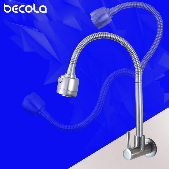 Stainless Steel Wall Mounted Kitchen Faucet