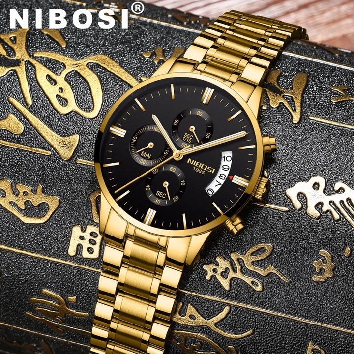 NIBOSI Men Watches Luxury Famous Top Brand