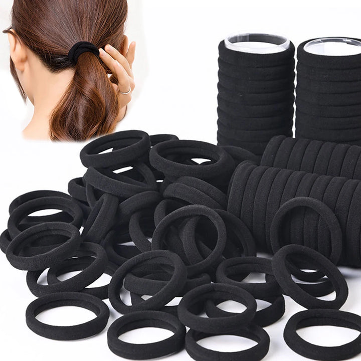 50/100pcs Black Hair Bands for Women
