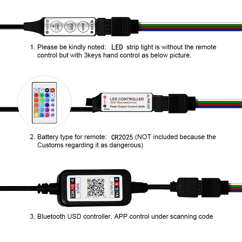 LED Strip Lights RGB APP Control Color Changing Lights